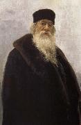 Ilia Efimovich Repin Leather wearing the Stasov Germany oil painting artist